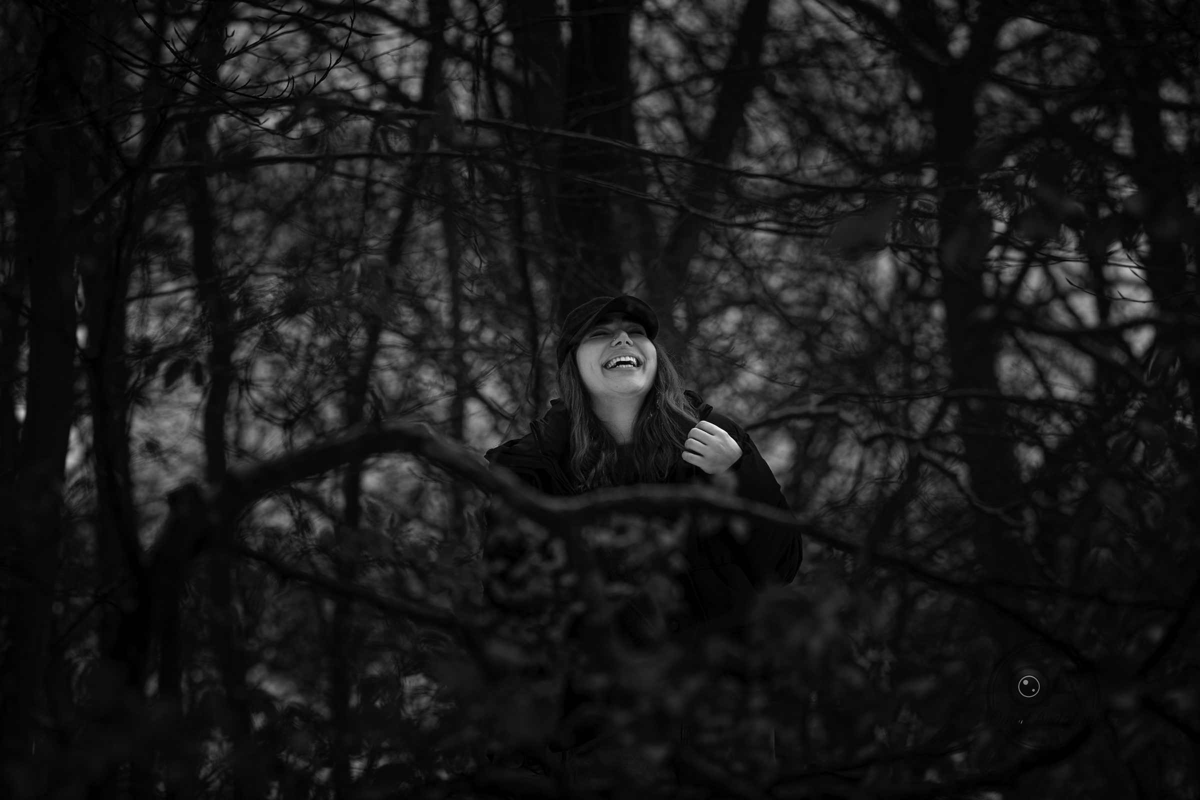 A lone figure among bare winter trees, from Omid Ardalani's work